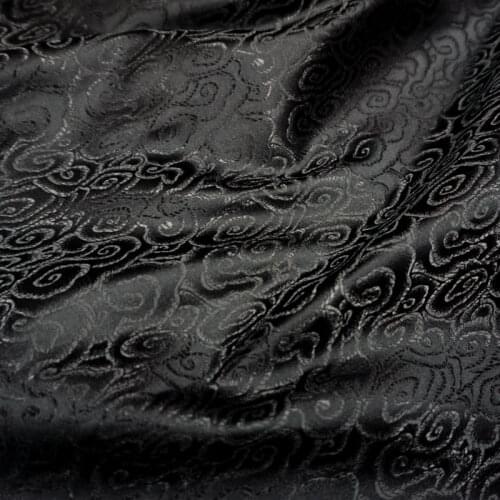 Black wind style Jacquard Brocade Fabric, silk satin cloth fabric material Coat Dress quilting sewing fabric patchwork by meter