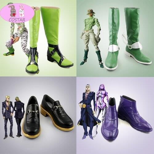 COSTAR Anime JoJos Bizarre Adventure Boots Gyro Zeppeli Prosciutto Johnny Joestar Cosplay Shoes customized