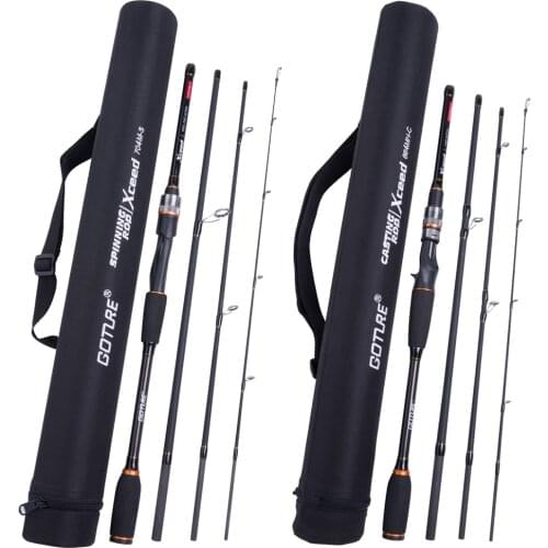 Goture Xceed Travel Rod 1.98M-3M 4 Sections Spnning Casting Fishing Rod Carbon Fiber Lure Rod for Carp Bass Fishing Accessories