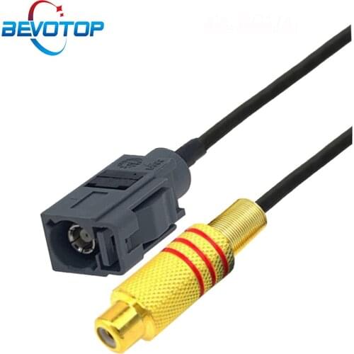 Fakra G Male to RCA Female Jack Video Adapter Cable RG174 Pigtail RF Extension Jumper for Car Rear View Backup Parking Camera