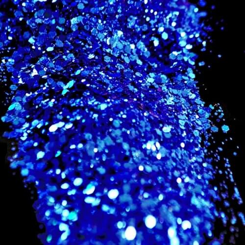 Royal Blue Nail Glitter Flakes 3D Mix Size Nail Powder Sequins for DIY Nails Decoration Body Tatto Art Tool