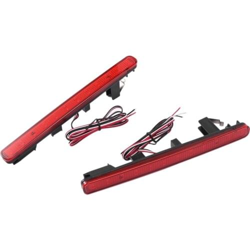 Red LED Bumper Reflector Lights for 09-14 Acura TSX (for Euro Accord) Brake & Rear Fog Lamps Turn Lights