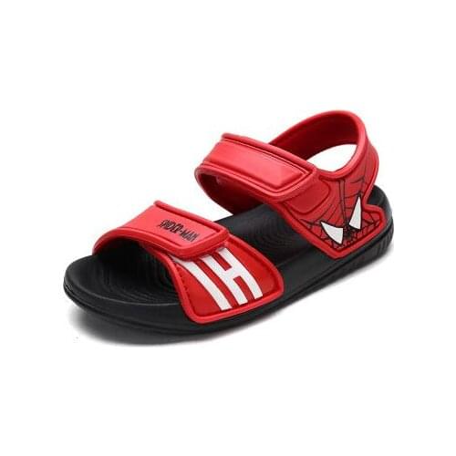 Mickey Mouse Summer Outdoor Children Beach Sandals Girls Boys Kids Shoes Non-Slip Shoes Breathable Flat Slippers Footwear