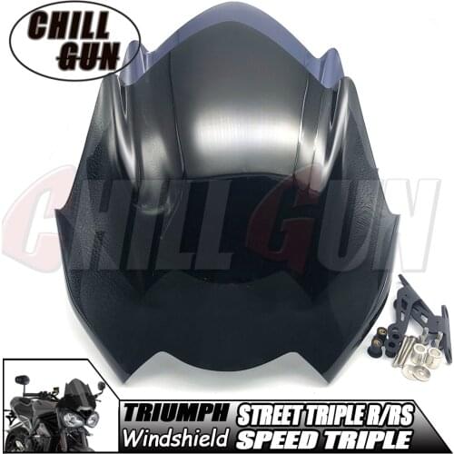 Motorcycle Sports Touring WindScreen Windshield Deflector Fits For TRIUMPH SPEED TRIPLE 2016-2020 STREET TRIPLE R/RS 2017-2019