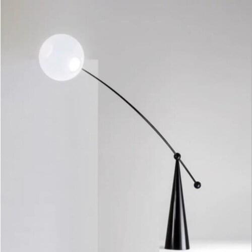 Nordic Minimalist Floor Lamp Frosted Glass Spray Paint Fishing Light for Living Room Bedroom Bedside Decor Led Standing Lamps