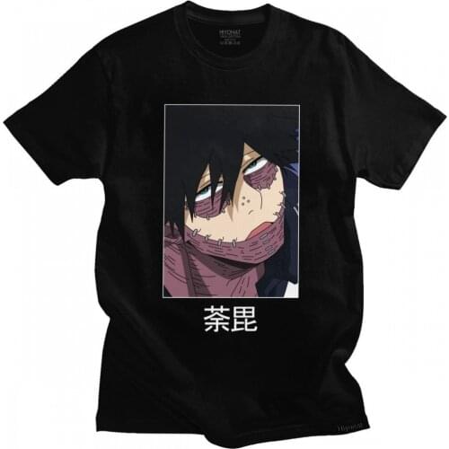 Novelty Dabi Blueflame T-shirt Men Short Sleeves Streetwear Anime Manga MHA My Hero Academia Tshirt Cotton Tee Shirt Merchandise