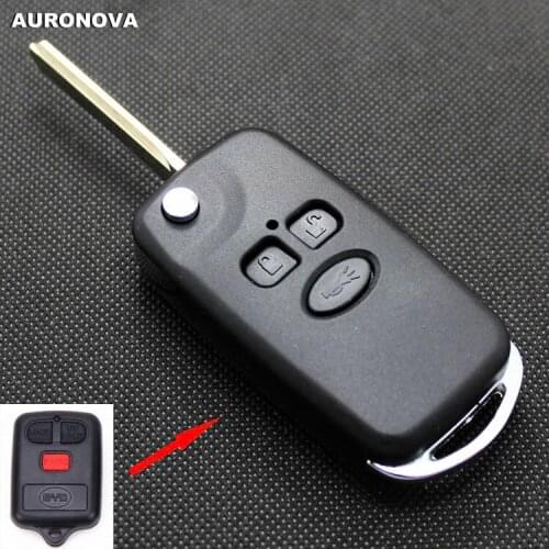 AURONOVA New Upgrade Flip Folding Key Shell for BYD F3 F3R Replacement 3 Buttons Modified Remote Car Key Case