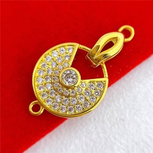 Wholesale DIY Natural Stones Beads Jewelry Making Accessories Silver/Gold/Rose Gold Metal Connector Clasps Findings