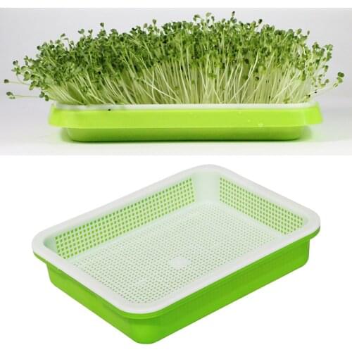 Plastic Hydroponic Seedling Sprouting Tray Flower Basket Double-seedling Layer Plant Sprouting Tray Box Garden Nursery Pots