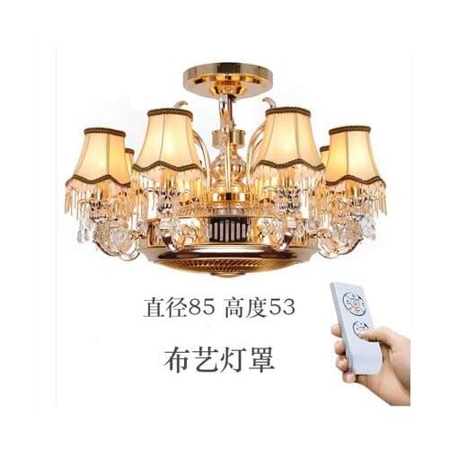 Negative ions Ceiling fans lamp ceiling lamp zinc alloy crystal european-style remote control lamps 8 Heads ceiling fan
