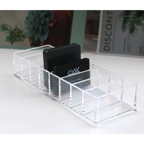 Clear Plastic 8 Slots Blush Powder Household Cosmetics Storage Box Lipstick Holder Makeup Organizer Cosmetic Makeup Tools Case