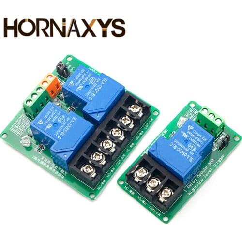 ONE 1 2 4 channel relay module 30A with optocoupler isolation 5V 12V 24V supports high and low Triger trigger