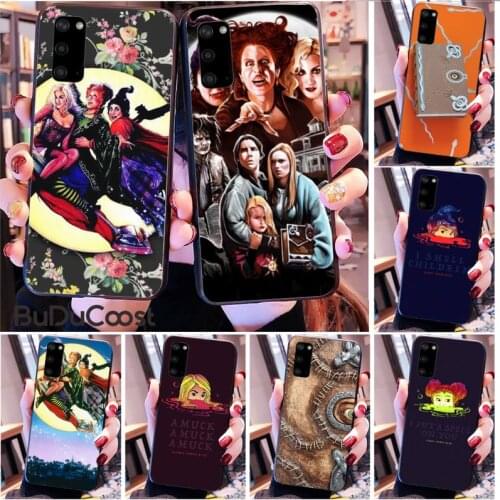 Riccu Hocus Pocus Black TPU Soft Phone Case for Samsung S20 plus Ultra S6 S7 edge S8 S9 plus S10 5G