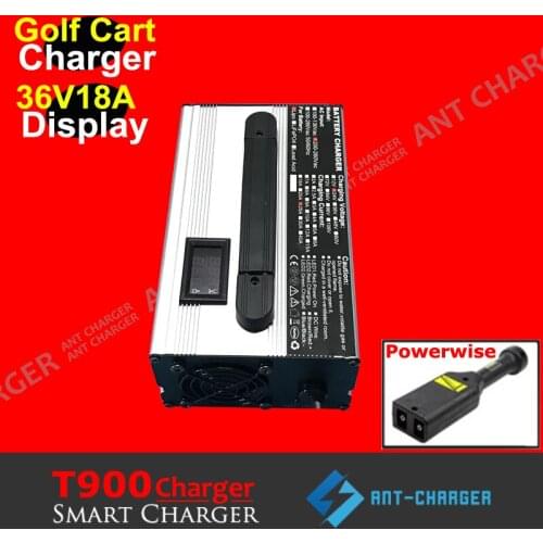 With Display 36V 18A Powerwise EZGO TXT 96-Up Golf Carts Charger - Style D Plug 36V18A Maintance-free Lead Acid Battery Charger