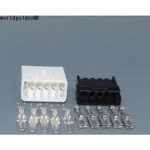 Shhworldsea 5Pin 4.8mm male female Car Electrical Wire Connectors for VW,BMW,Audi,Toyota,NISSAN AND other