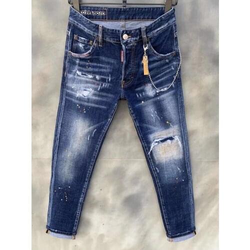 Blue jeans classic,Authentic DSQUARED2,Retro,Italian brand ,Women/Men Jeans,locomotive,Jogging jeans,Dsq001