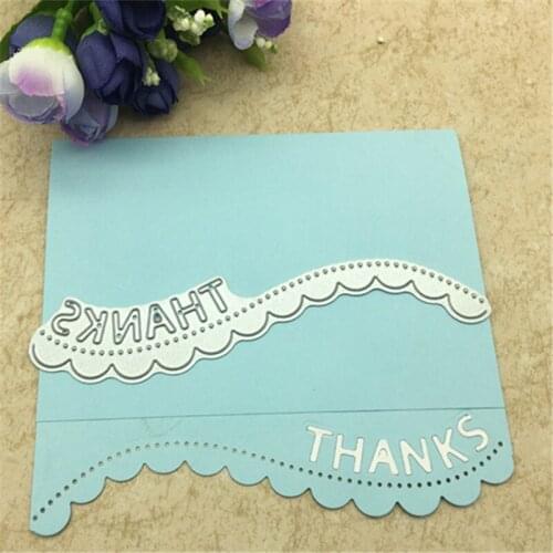 Thanks Lace Metal Cutting Dies Stencils For Card Making Decorative Embossing Suit Paper Cards Stamp DIY