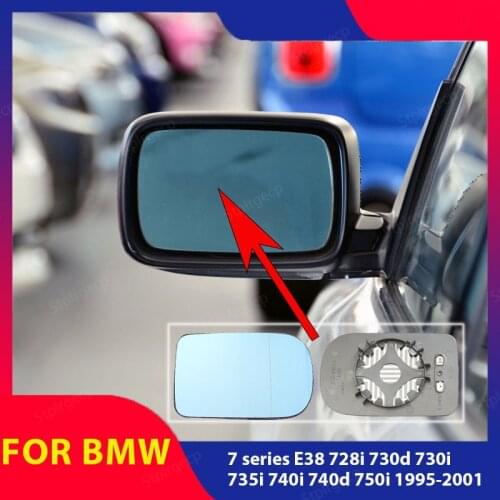 1pc Rearview Wing Mirror Glass Left & Right Heated for BMW 7 Series E38 728i 730d 730i 735i 740i 740d 750i 1995-2001