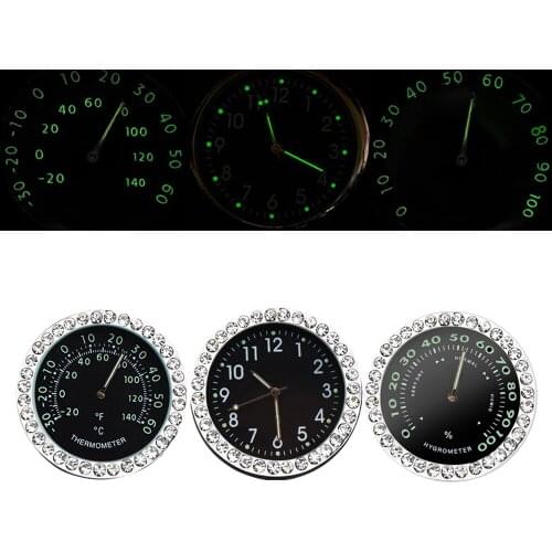 Yolu Car Clock Luminous Mini Automobiles Digital Watch Quartz Clocks Stick-on Auto Ornament Car Accessories for Cars SUV MPV