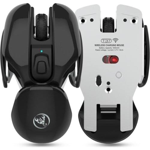 USB Computer Mouse 2.4GHz Silence Wireless Gaming Mouse Rechargeable Ergonomic Adjustable 1600 DPI Mice for Computer PC Laptop