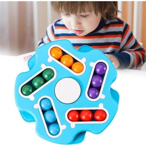 Rotating Bean Fingertip Toy Children Adults Fingertip Checkered Educational Toy Intelligence Puzzles Learning Toys For Kids Gift