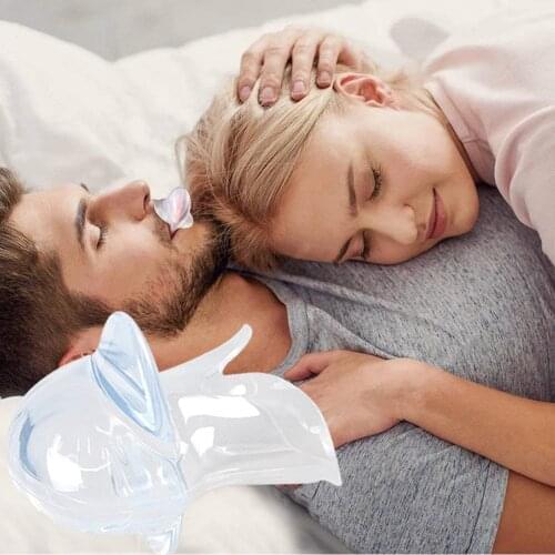 1pc/box Tongue Anti Snoring Device Medical Silicone Anti Snore Tongue Retainer Apnea Aid Snore Stopper Anti Snoring Mouthpiece