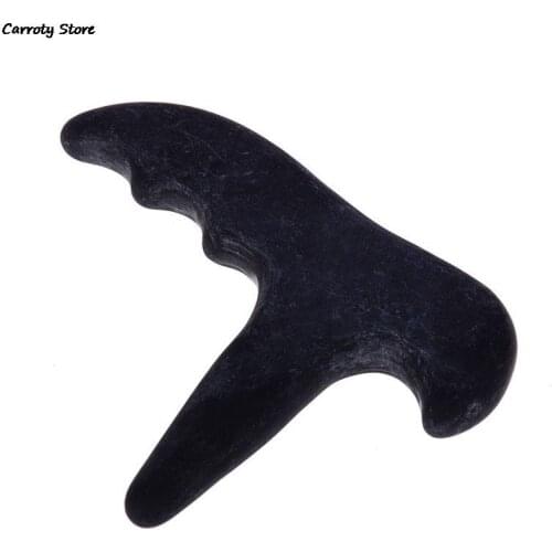 1pc Black Bian T Stone Needle GuaSha Massage Scrape Therapy Chinese Health Cure Acupuncture Stick