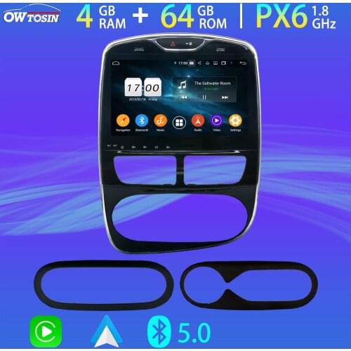 10.1'' Android 10 PX6 4+64G Car Multimedia Player For Renault Clio 4 2012-2018 GPS Bluetooth 5.0 Tethering Carplay 4G LTE Radio