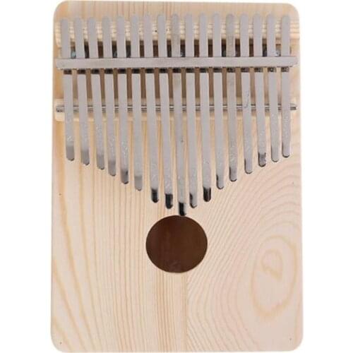 17 Key African Kalimba Thumb Finger Piano Wooden Sanza Mbira Kalimba Play with Guitar DIY Wood White Embryo Musical Instruments