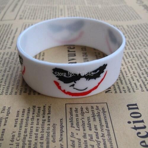 300pcs One inch white Cartoon wristband silicone bracelets free shipping by FEDEX