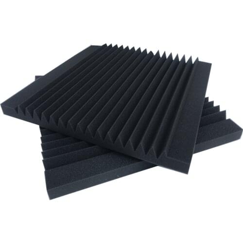 4Pcs 50x50x5cm Studio Acoustic Foam Black Soundproof Absorption Treatment Panel Tile Wedge Protective Sponge Wall Panels Espuma