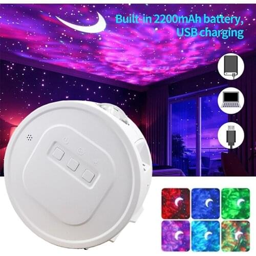 5 Colors Mode Star projector night light sky ocean wave star light rotating LED for children adult bedroom decoratio