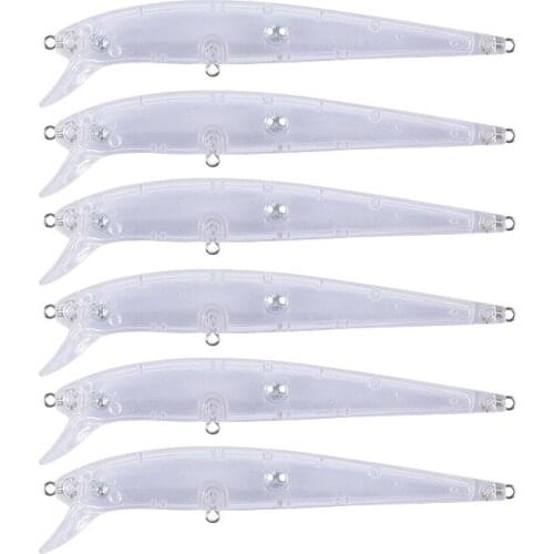 5 Pcs Blank Lure Crank Wobblers Mino 11.5cm 9.3g Unpainted Transparent Hard Bionic Bait Sea Refit Fishing Gear Luya Fish Bait