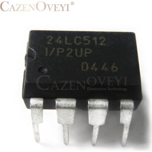 5pcs/lot PIC24LC512-I/P 24LC512-I/P 24LC512 I/P DIP-8 IC Best quality In Stock