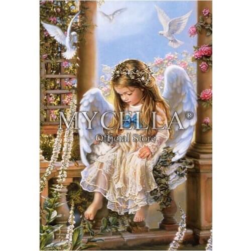 Angel 5d Diy Diamond Painting Cross Stitch Diamond Embroidery Children Pattern Mosaic Rhinestone Home Decor Christmas Gifts