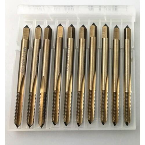 Free shipping of 2PCS M2-M6 HSS M35 Co5% Full CNC grinded Machine straight flute Taps Screw Taps for special SS workpiece work