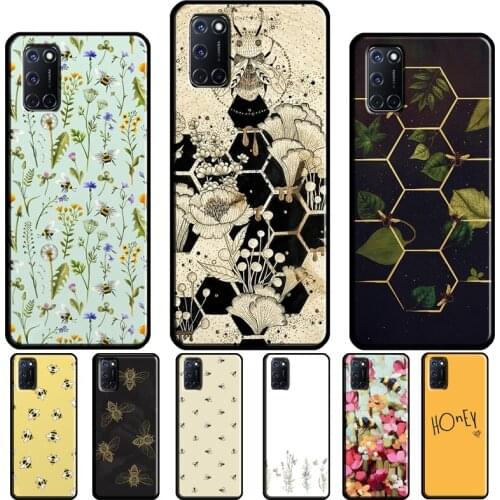 Bees Case For OPPO Reno 2 Z 4 Pro F5 F7 A52 A72 A1K A5S A15 A83 A91 A31 A53 A5 A9 2020 Cover