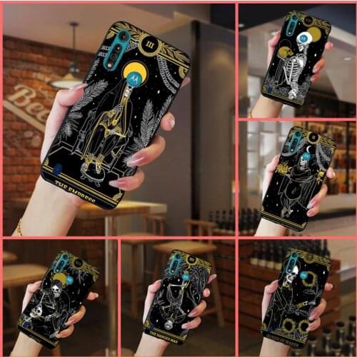 Death Tarot horror skull pattern Phone Case For Xiaomi Redmi note 7 8 9 t max3 s 10 pro lite cover funda coque shell