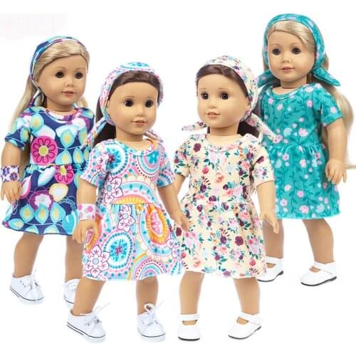 Dress Suit+Scarf fits for American 18" girl doll alexander doll best gift