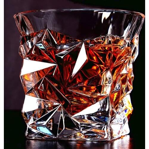 Creative Irregular wine glasses Lead-free Crystal Cups Big Whiskey Wine Glass High Capacity Beer Glass Bar Hotel Party Drinkware