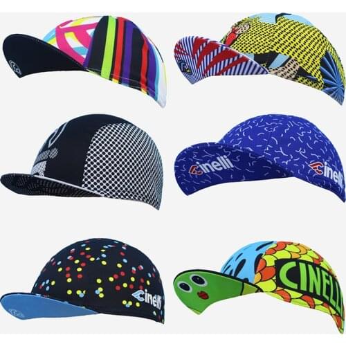 Summer Breathable Funny Classic Cycling Caps Headdre Bike Wear Hats Unisex Bicycle Cap Pro Team One Size Be Elastic Headwear