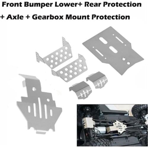 Metal Front Bumper Lower + Rear Protection+Axle +Gearbox Mount for TRAXXAS TRX-4 T4 RC Car Accessories Parts