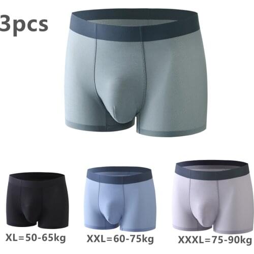 3pcs Mens Boxer Briefs Boxer Shorts Mens Briefs Ice Silk Underwear Comfortable And Breathable Sexy Soft Und