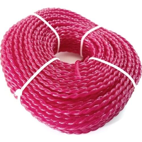 Newest 3mm Brush Cutter Strimmer Line Mowing Nylon Trimmer Rope Mowing Wire Oval Nylon Straw Rope 60M Lawn Mower Accessory