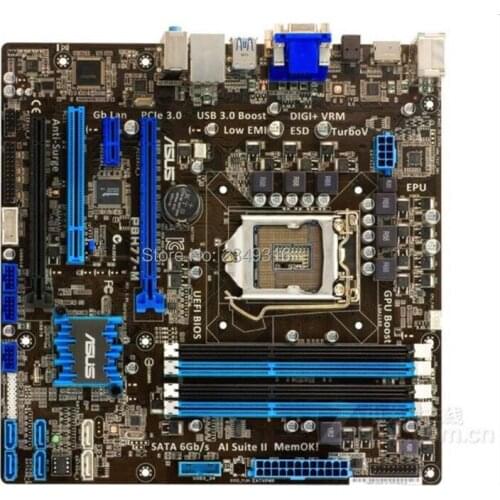 Original motherboard for ASUS P8H77-M LGA 1155 DDR3 for I3 I5 I7 USB2.0 USB3.0 H77 Desktop motherboard
