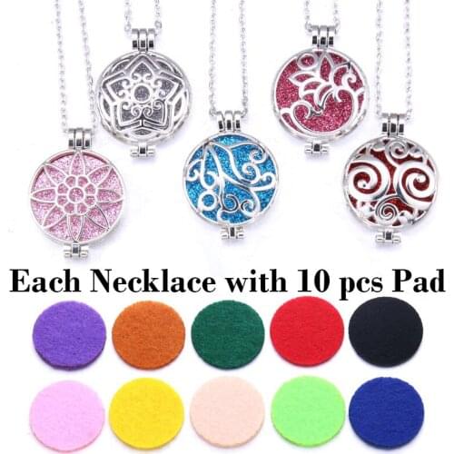 New Tree of Life Aromatherapy Necklace Diffuser Pendant Vintage Aroma Diffuser Necklace Antique Open Locket Perfume Necklace