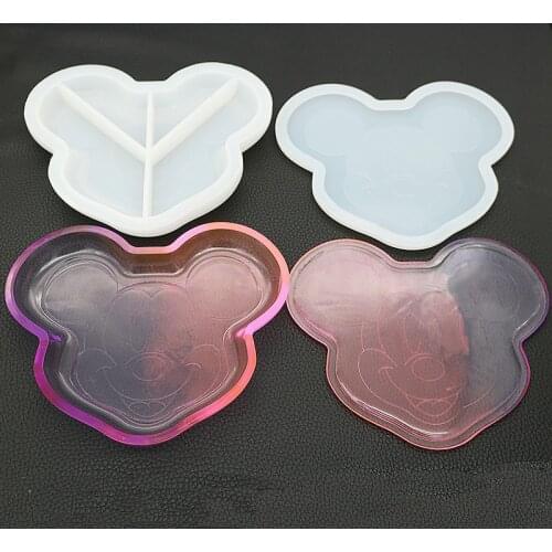 DIY Crystal Epoxy Mickey Storage Box Mold Mirror Silicone Aromatherapy Plaster Pendant