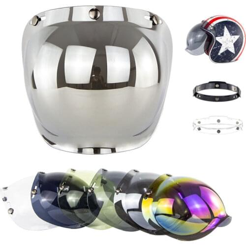 Helmet Open Face Visor Motorcycle Helmets Bubble Visors Flip Up Motorcycles Visor Capacete Lens Motorcycle Helmet Accessories
