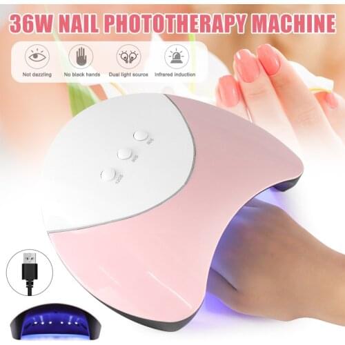 2019 36W Nail Dryer Machine UV LED Lamp Portable USB Home Use Nail UV Gel Varnish Dryer 12LEDS Lamp Nail Art Tools