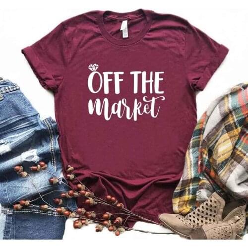 Women T Shirt Off The Market wifey Print Tshirt Women Short Sleeve O Neck T-shirt Ladies Causal Tee Shirt TX5688